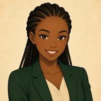 Anime-style illustrated portrait of Temidayo Adebimpe, the author of this site (an illustration, not a photograph)